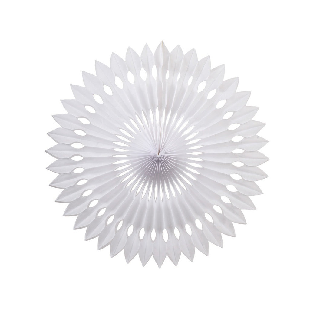 White Hanging Fan 24cm - Pack of 1