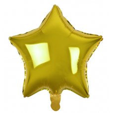 Gold Star Shaped Foil Balloon 18inch (46cm)