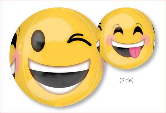 Winking Emoticons Orbz Balloon