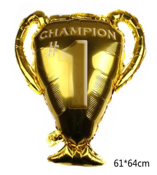 Gold Trophy Champion # 1 Supershape Foil Balloon
