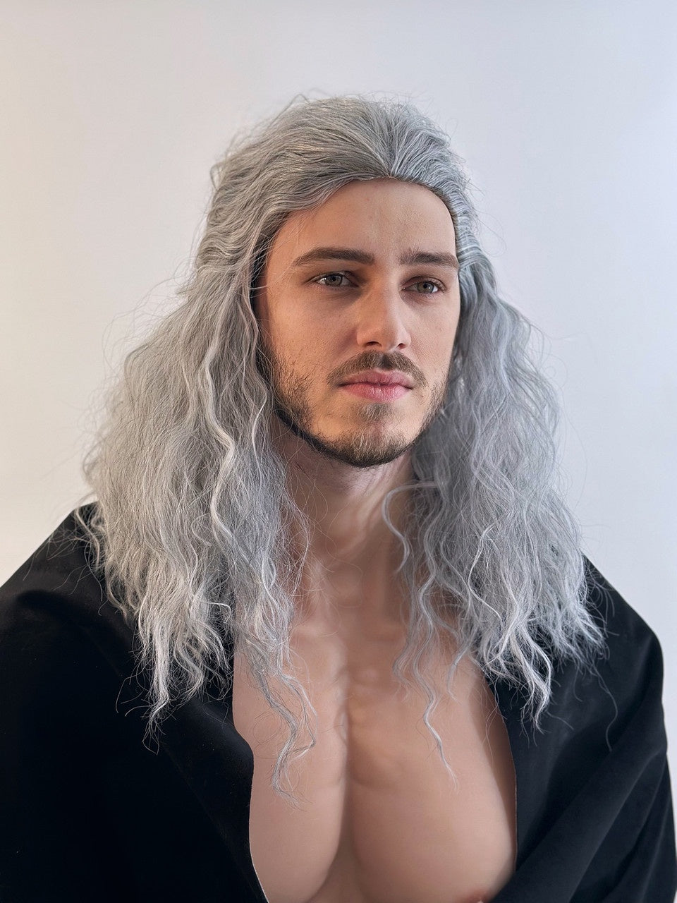 Geralt The Witcher Grey Wavy Wig