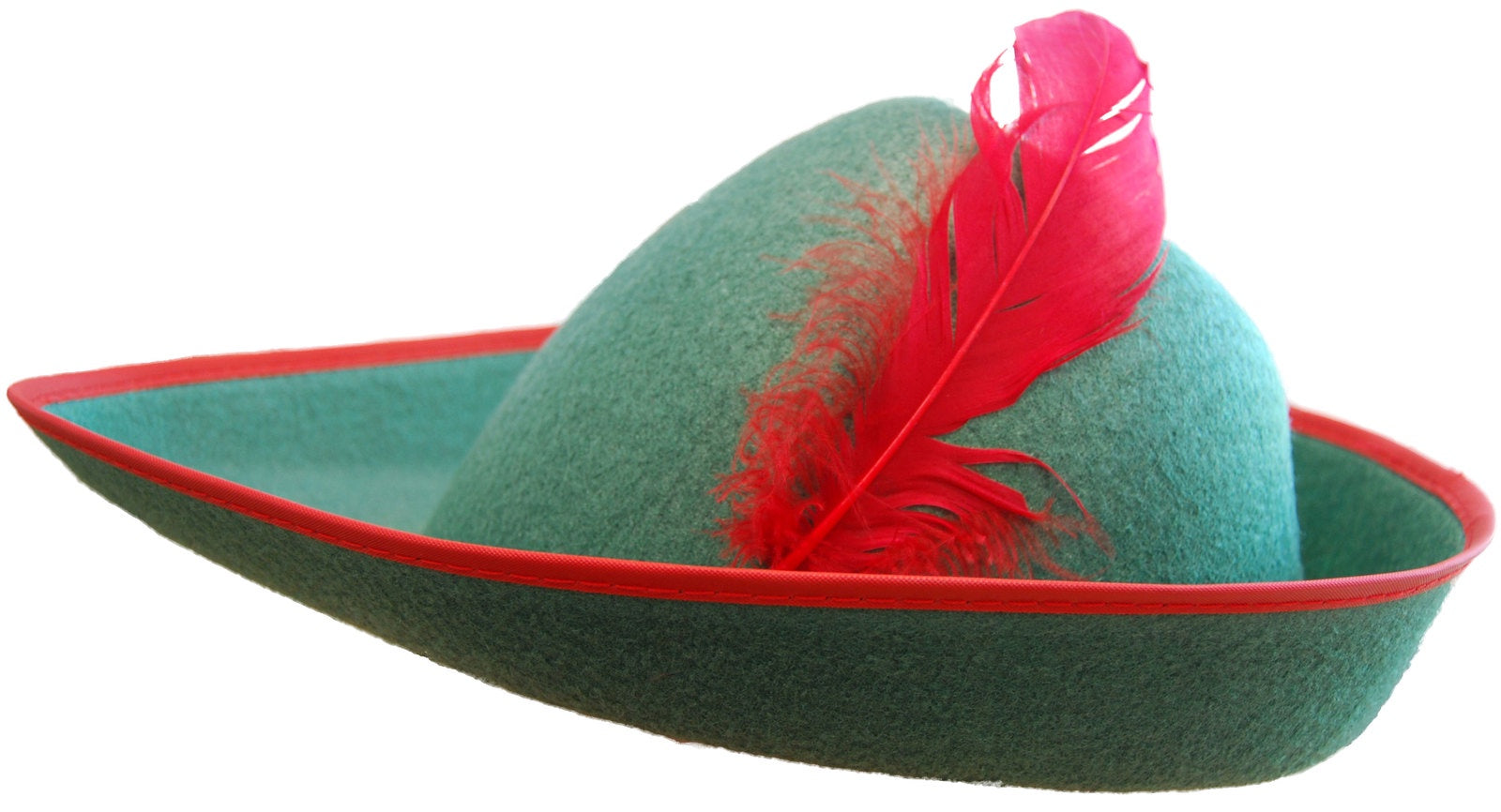 Robin Hood Green Felt Hat with Feather