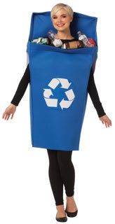 Blue Recycling Can Costume