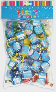 Party Poppers 50 Pk