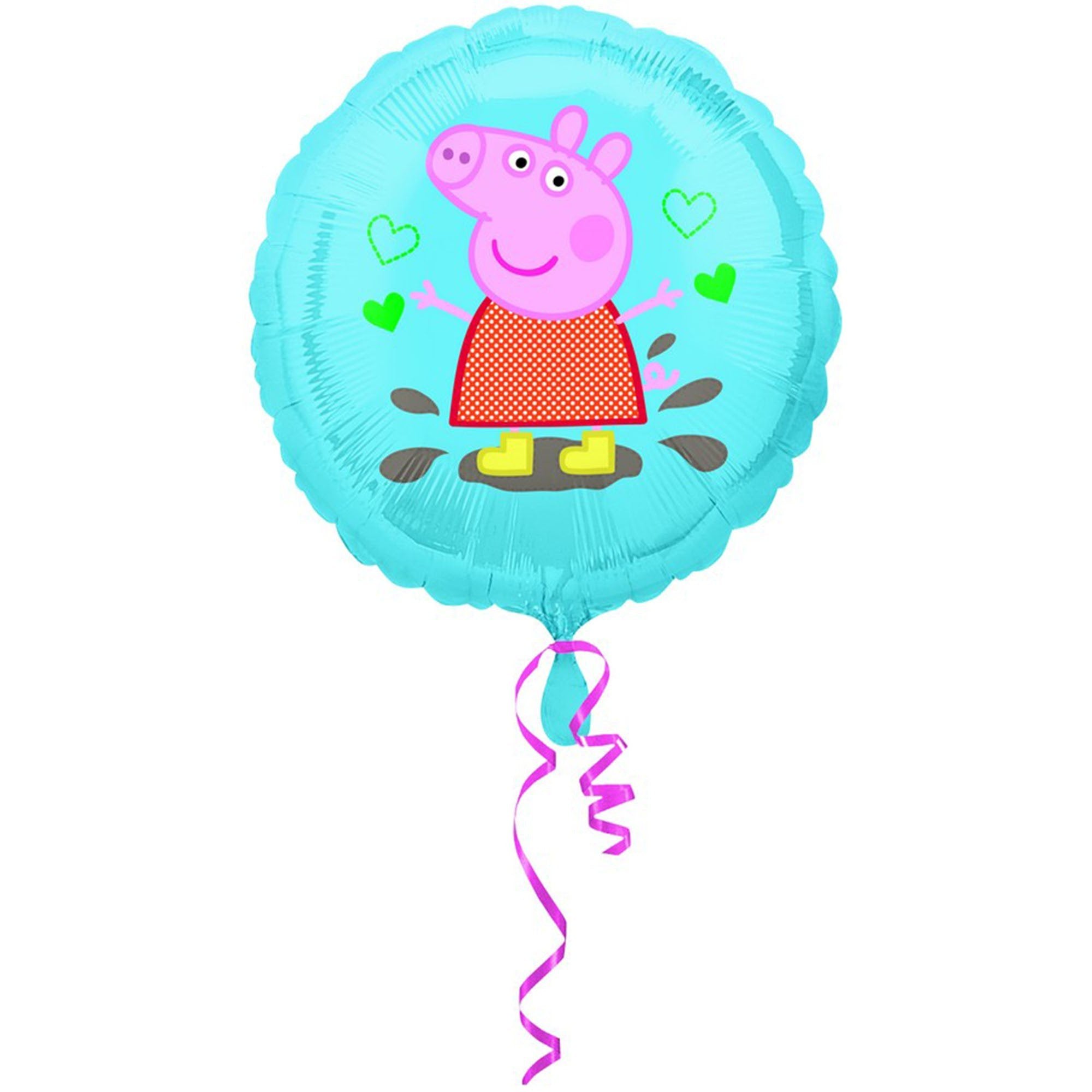 Blue Peppa Pig in Boots Foil Balloon 45cm