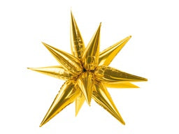Gold Glossy Star Spikes Foil Balloon