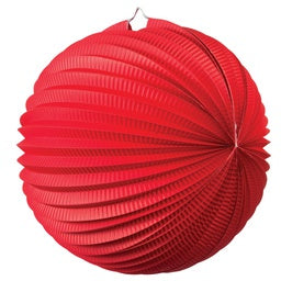 Apple Red Accordion Lantern 35cm - Pack of 1