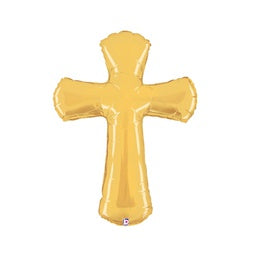 Gold Cross SuperShape Foil Balloon 44" (111cm)
