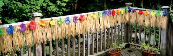 Luau Deck Fringe Decoration - Plastic