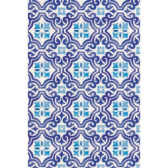 Mediterranean Blue Fabric Dinner Napkin - Pack of 2