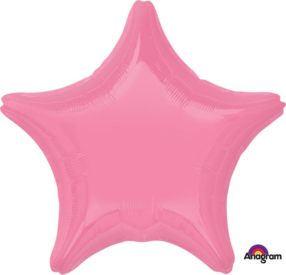 Bright Bubblegum Pink Star Foil Balloon 45cm