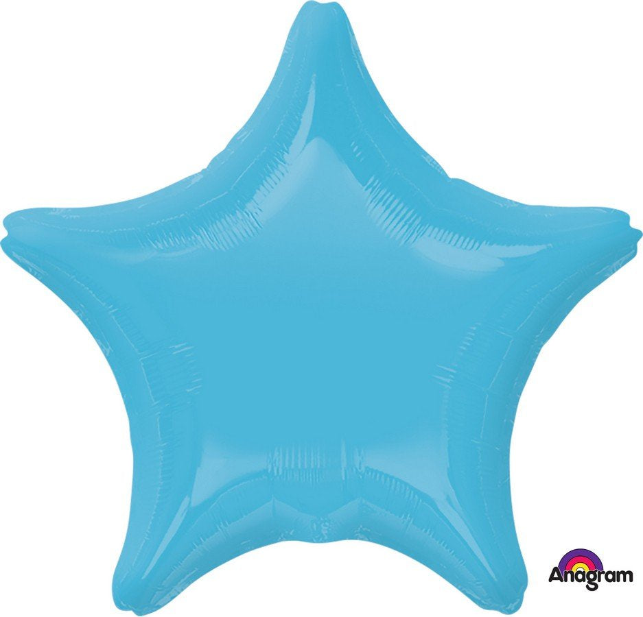 Caribbean Blue Star Foil Balloon 45cm