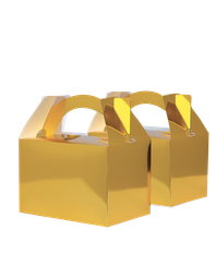 Metallic Gold Little Lunch Box - 10 Pack