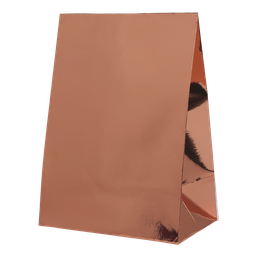 Metallic Rose Gold Paper Party Bags - 10 Pack