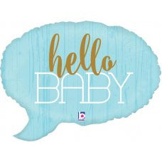 Hello Baby Speech Bubble Foil Balloon 24inch (61cm)