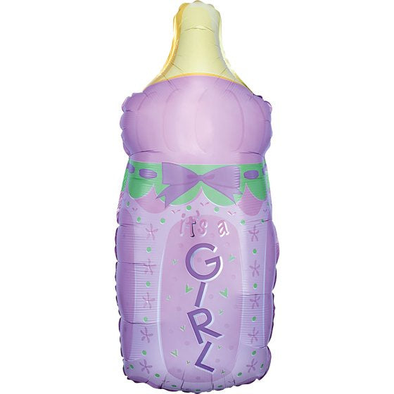 It's a Girl Pink Bottle SuperShape Foil Balloon