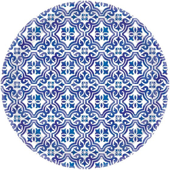 Mediterranean 17cm Paper Plates - Pack of 8