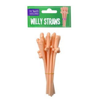 Willy Straws Flesh Tone - Pack of 10