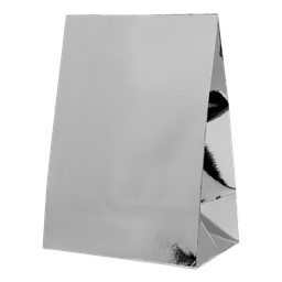 Metallic Silver Paper Party Bags - 10 Pack