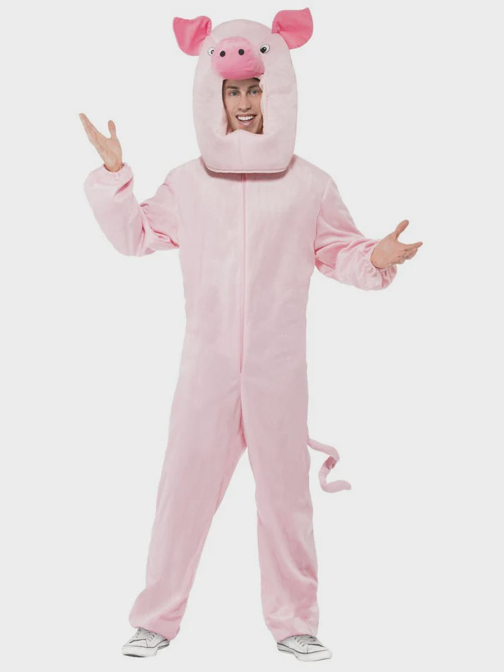 Pink Pig Mens Costume Std