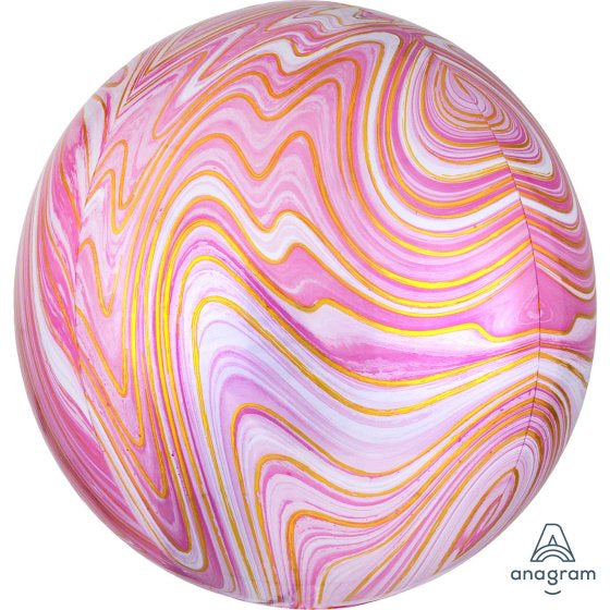Pink Marblez Orbz Foil Balloon