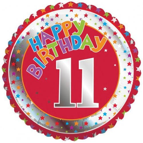 Happy Birthday Red 11 Foil Balloon