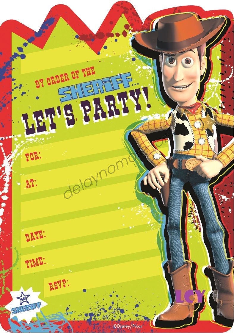 Disney Toy Story Party Invitations