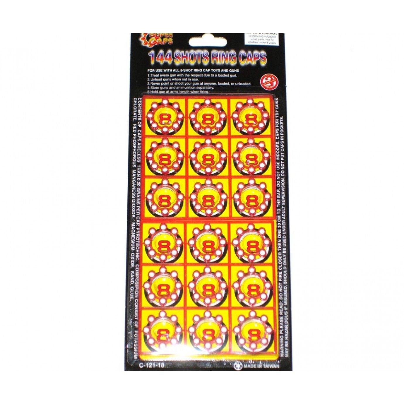 8 Shot Ring Caps - 144 shots