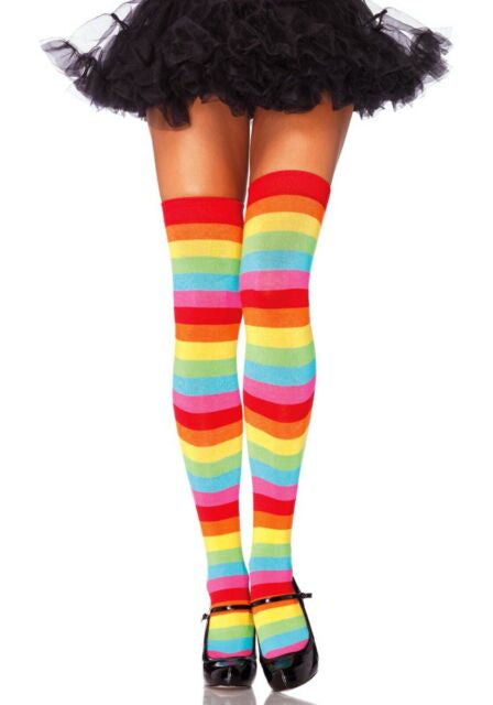 Rainbow Thigh Highs - Multicolour