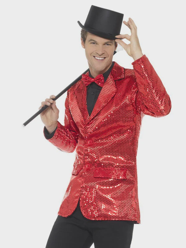Sequin Mens Red Jacket