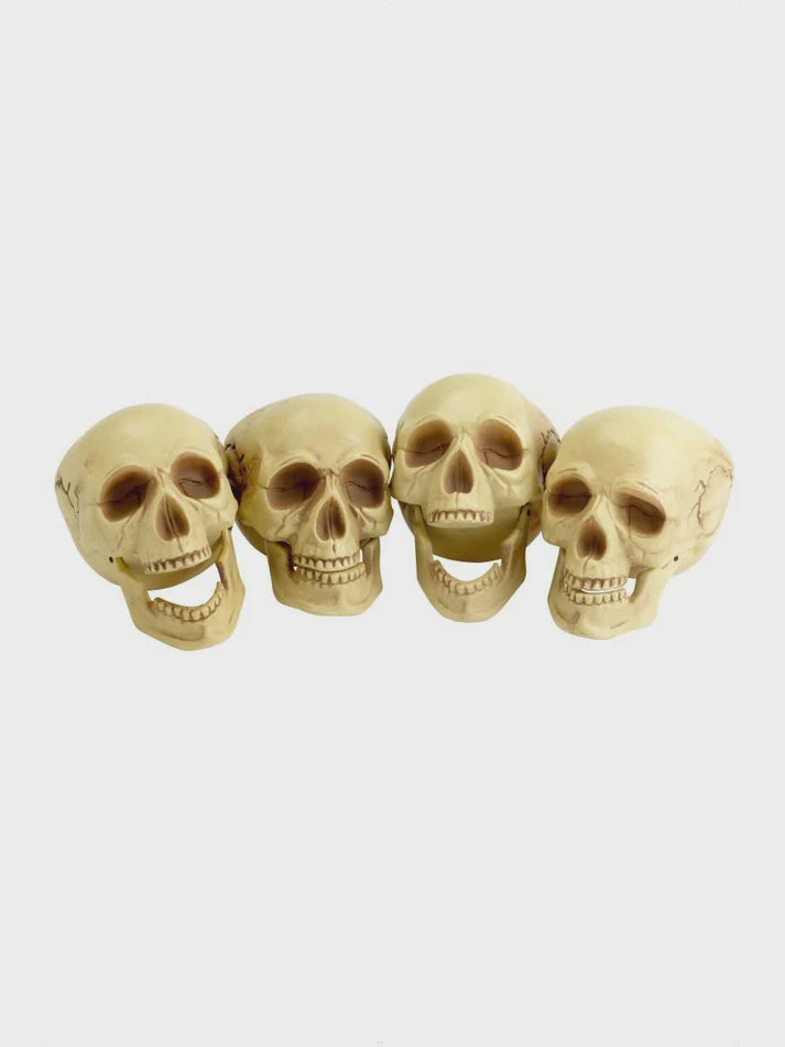 Skull Heads Halloween Props (Set of 4)