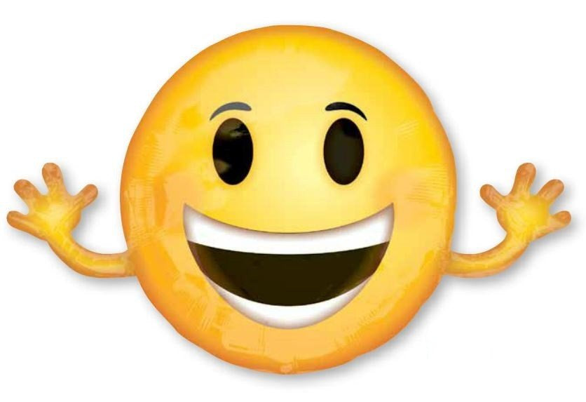Smiley Face Emoticon Foil Balloon