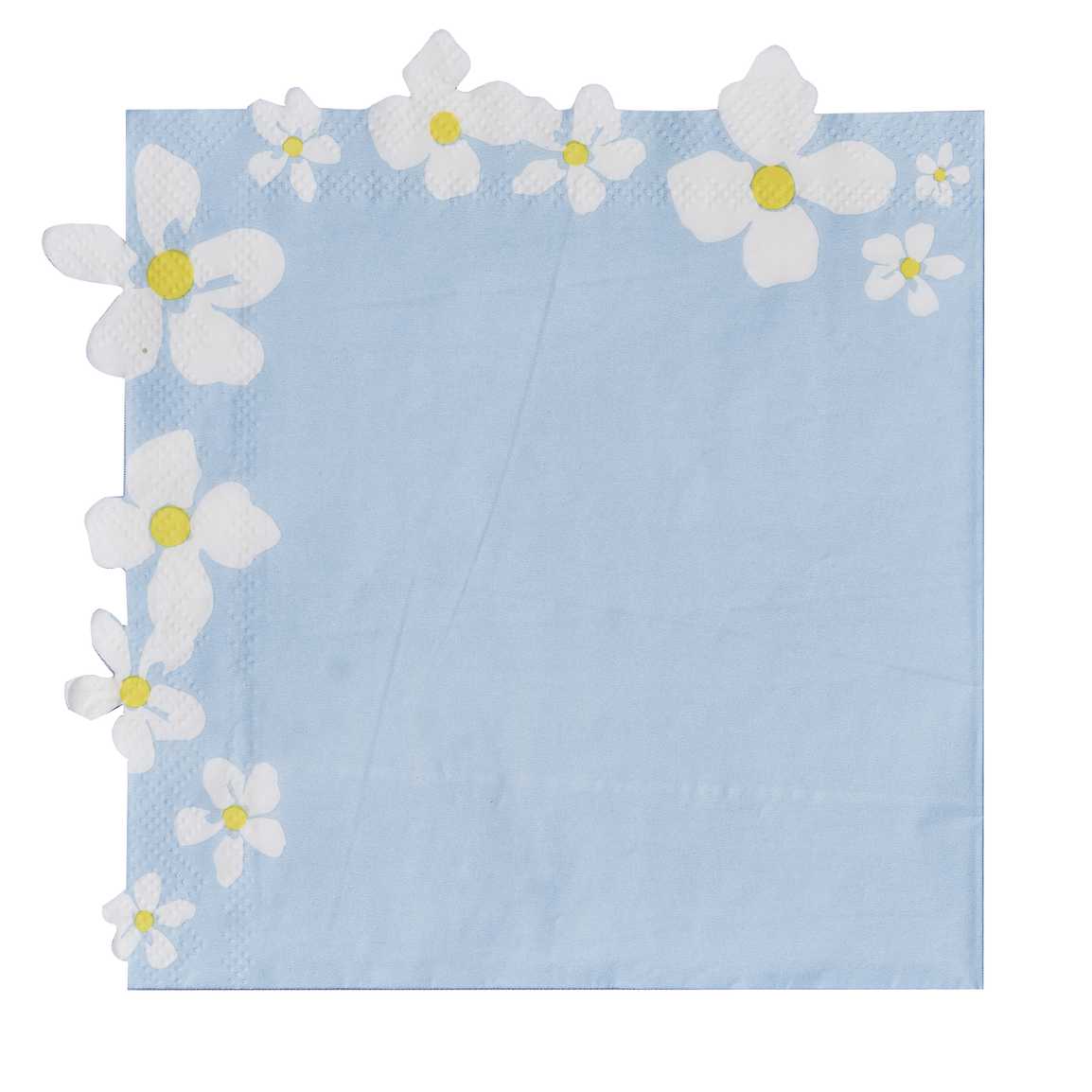 Ginger Ray Flower Edge Blue Napkins Pack of 16