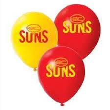 AFL Gold Coast Suns Balloons 25pk