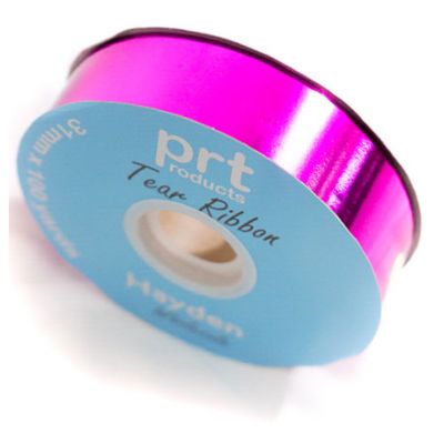Metallic Hot Pink Tear Ribbon