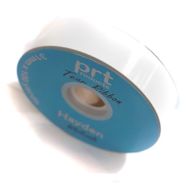 Metallic White Tear Ribbon