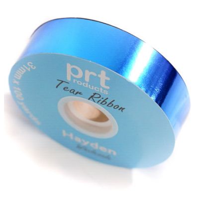 Metallic Royal Blue Tear Ribbon