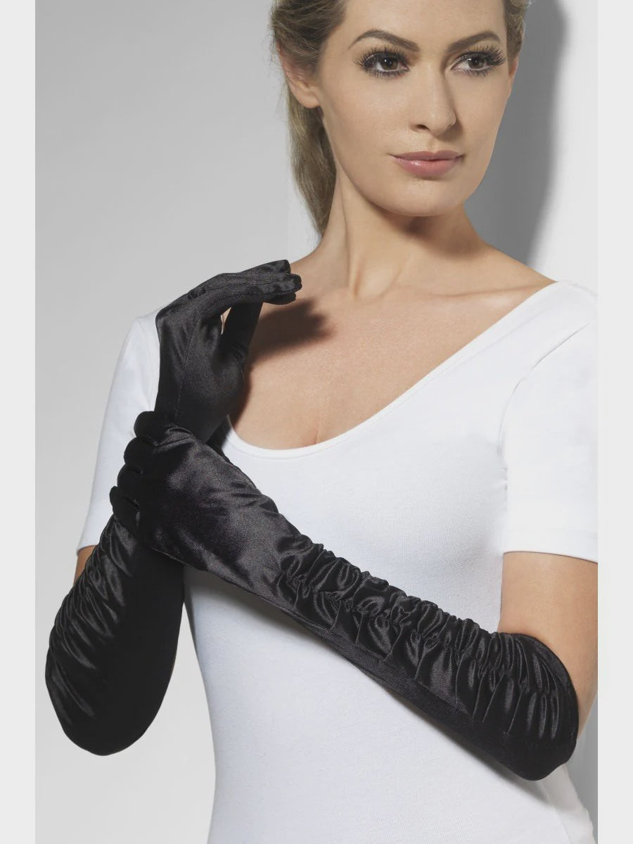 Black Temptress Gloves - Long