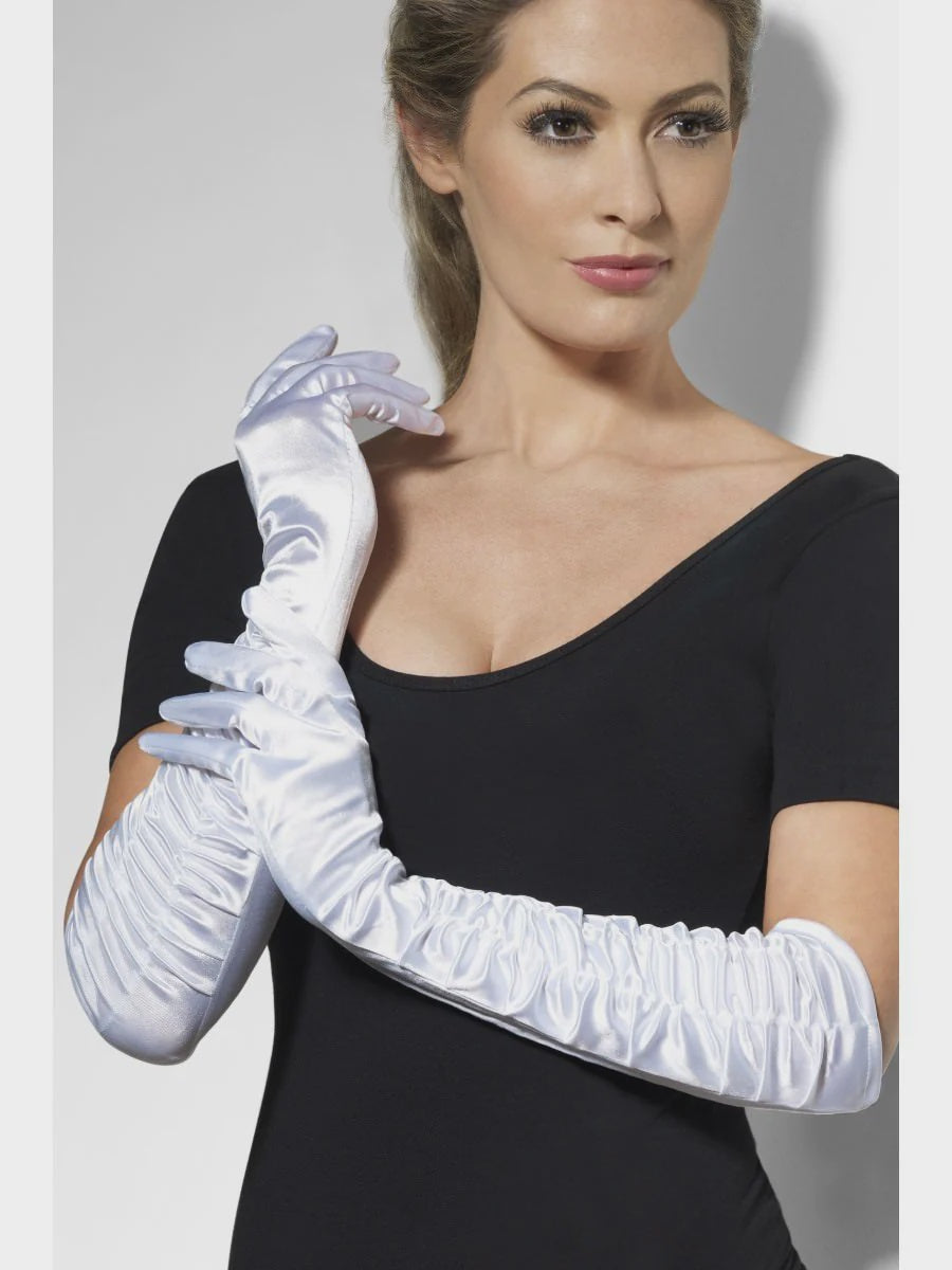 White Temptress Gloves - Long
