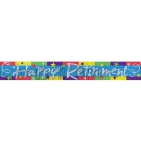 Metallic Fringed Retirement Banner