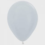 Satin White 30cm Latex Balloons Pack of 100