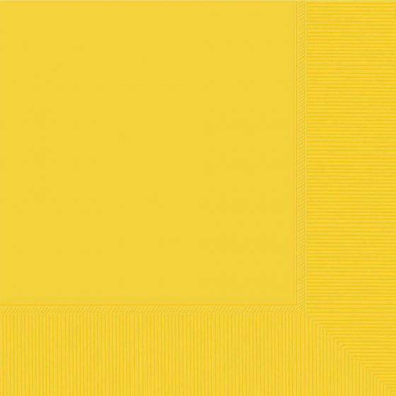 Beverage Napkins Yellow Pack of 20