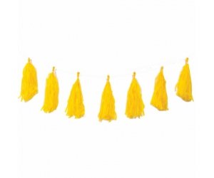Yellow Tassel Garland 3m 12pk