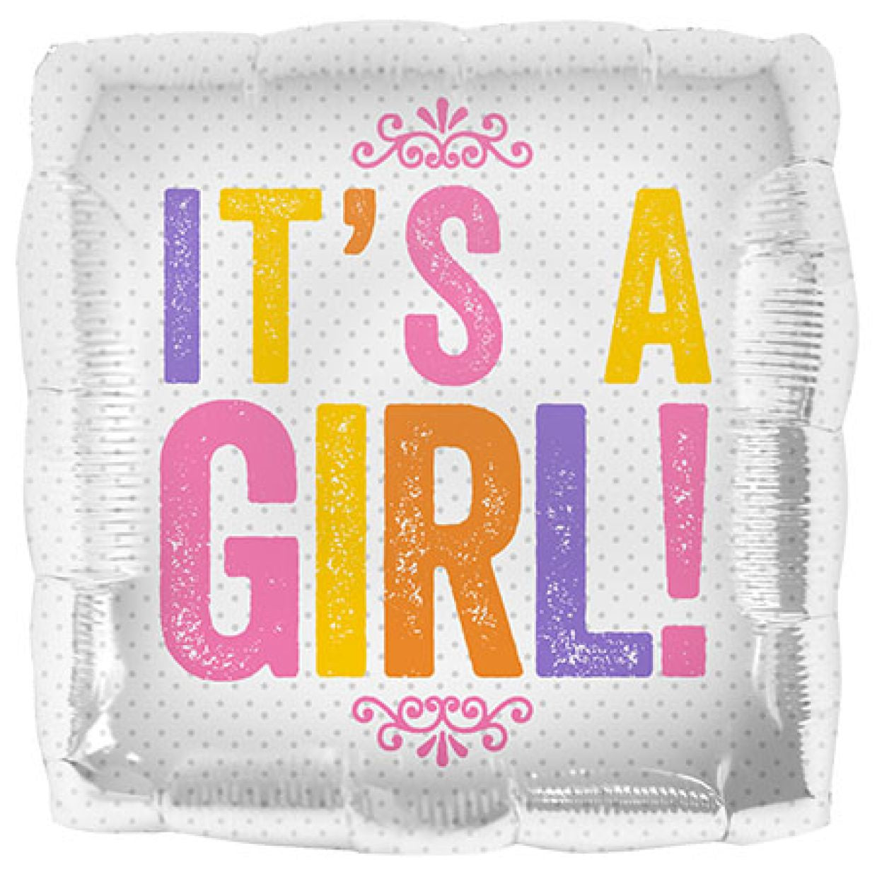 It's A Girl Block Letters Foil Balloon