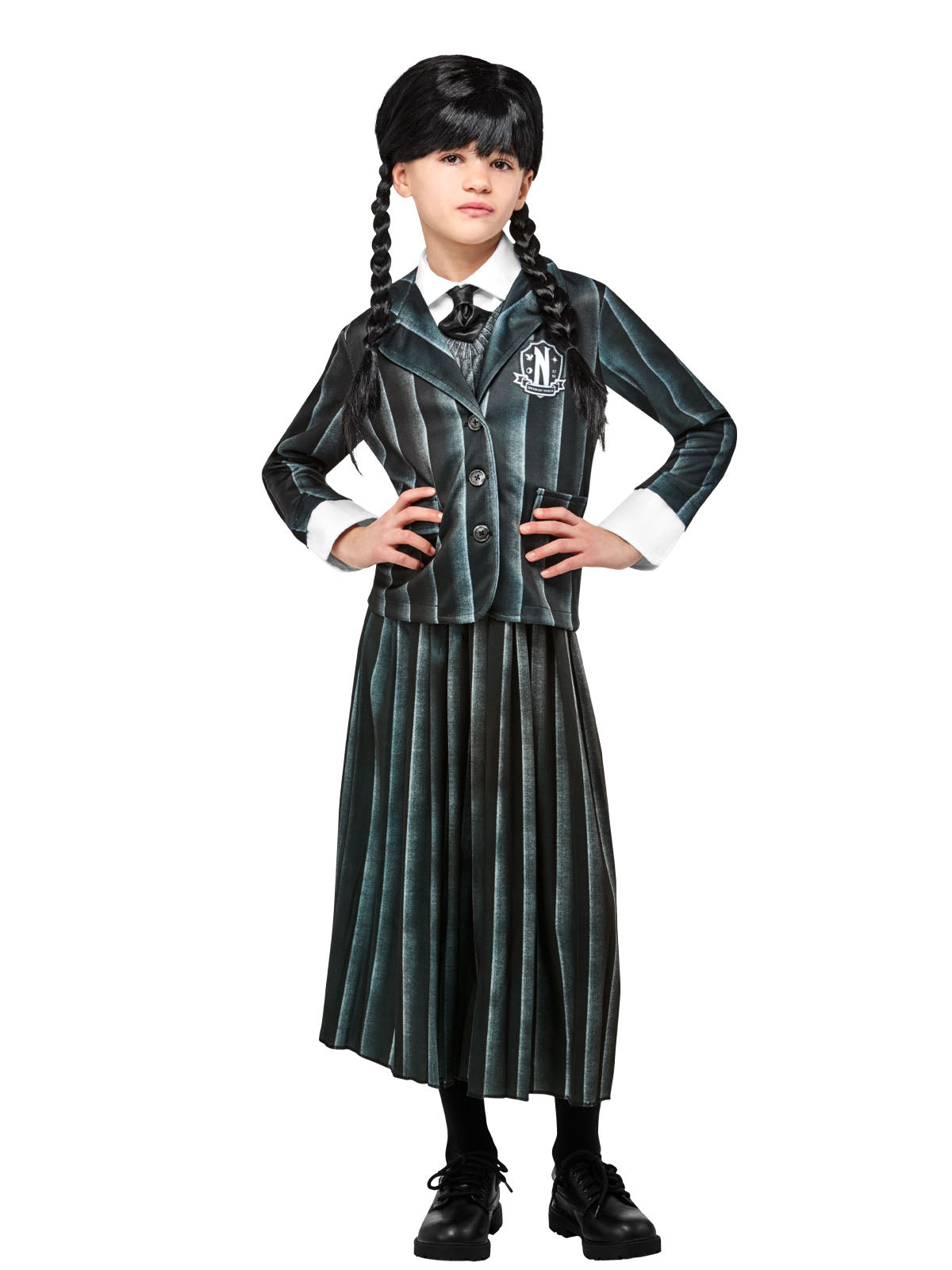 Wednesday Nevermore Academy Black Wednesday Deluxe Girls Costume