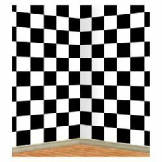 Black and White Checkered Backdrop Scene Setter