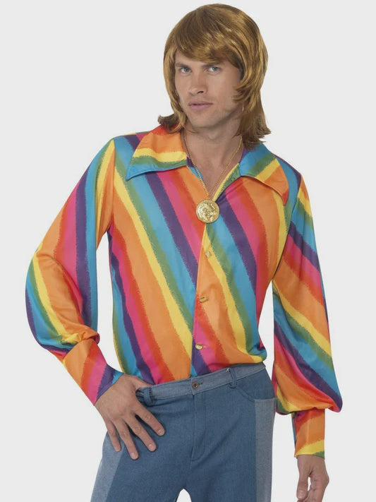 1970s Rainbow Button-Up Shirt