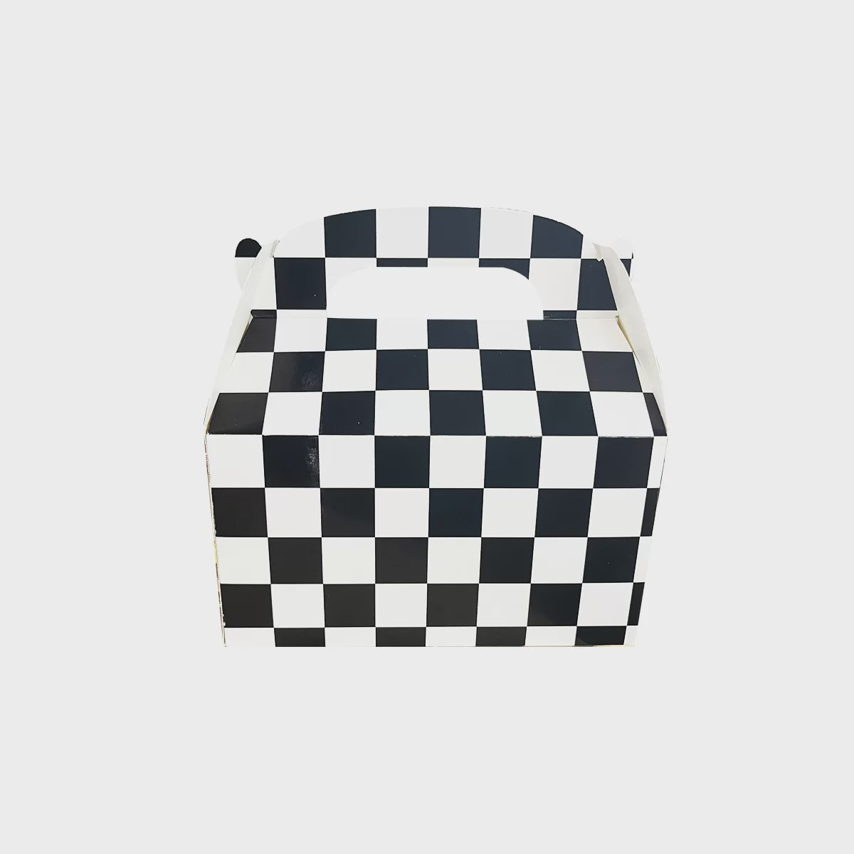 Black & White Checkered Treat Box (Pack of 6)