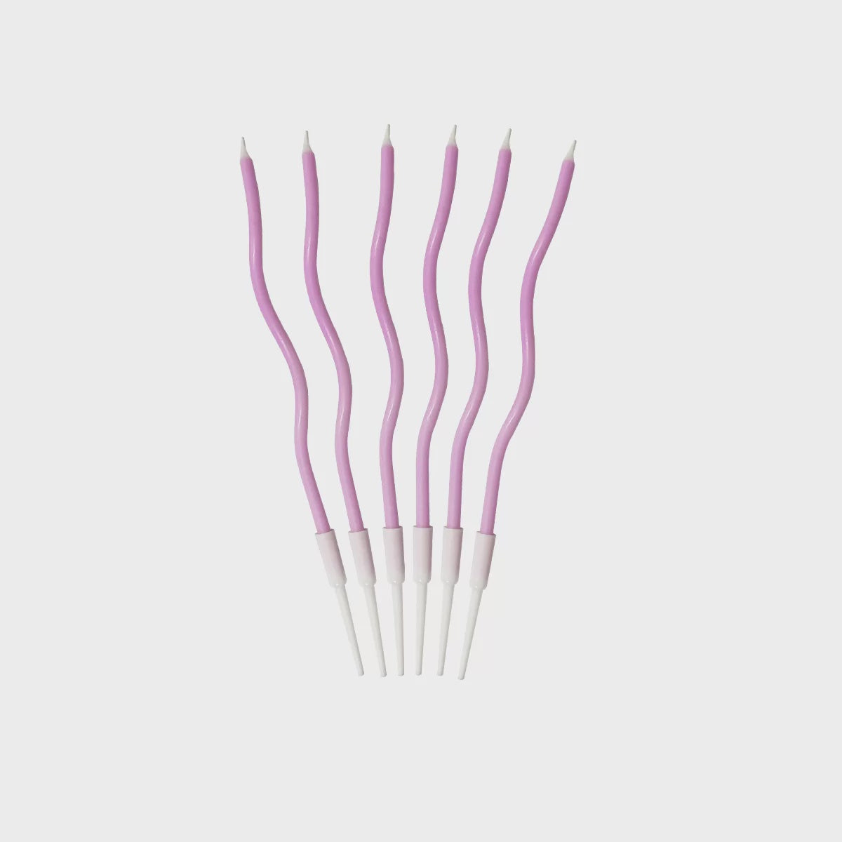 Light Purple Curve Candles (Pack of 6)