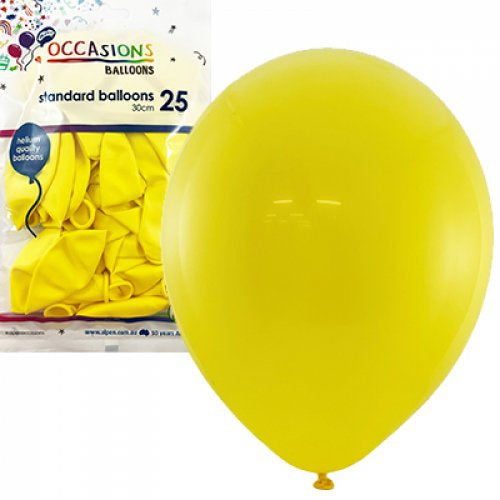 Yellow 30cm Balloons P25